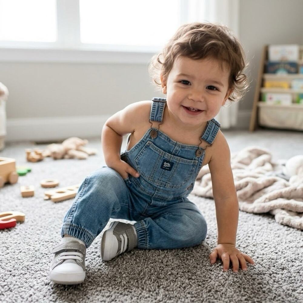 Baby B'gosh Denim Overalls Toddler Boy’s Size 24M Blue Jeans Cute Romper